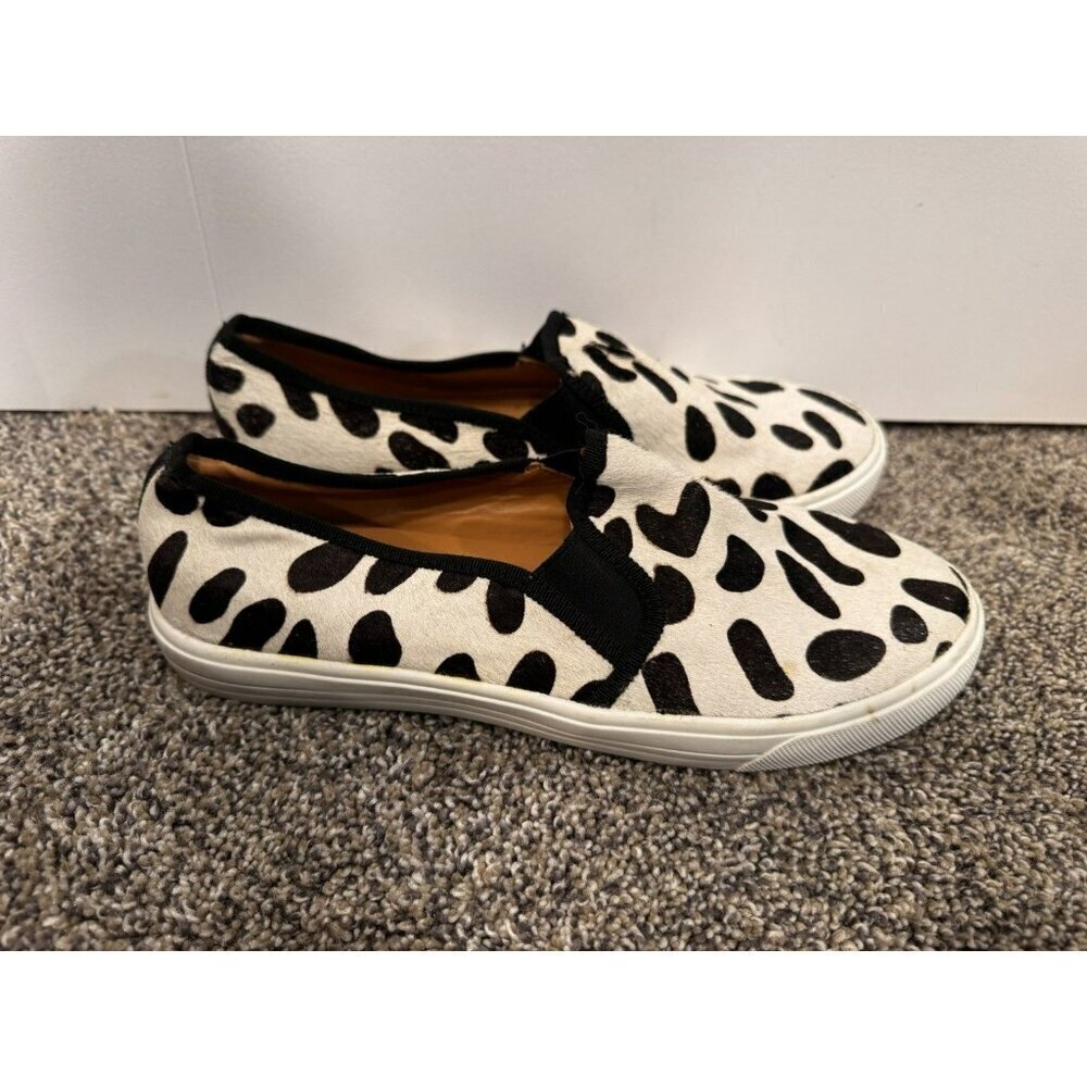 Jcrew Women’s Cow Calf Hair Slip On Sneaker Shoes Size 7